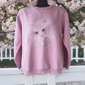 Vintage le Beimaj Adorable Cat Sweatshirt